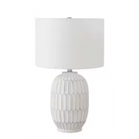 Monarch i9720  24"H TABLE LAMP CREAM RESIN / IVORY SHADE